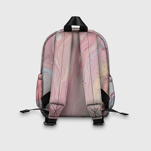 Детский рюкзак Мраморный дизайн с розовыми, синими и желтыми цвет / 3D-принт – фото 2