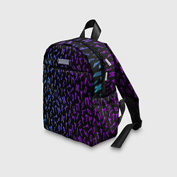 Детский рюкзак Рунический алфавит Neon pattern, цвет: 3D-принт — фото 2