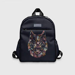 Детский рюкзак Наблюдающий волк, цвет: 3D-принт