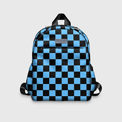 Детский рюкзак Шахматная доска Синяя, цвет: 3D-принт