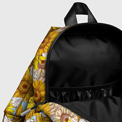 Детский рюкзак Желтые подсолнухи - паттерн, цвет: 3D-принт — фото 2