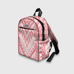 Детский рюкзак Абстракция в стиле дудл Розовый и белый цвета Лини, цвет: 3D-принт — фото 2
