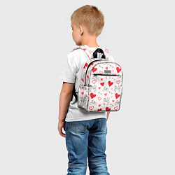Детский рюкзак Романтические сердечки, цвет: 3D-принт — фото 2