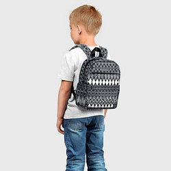 Детский рюкзак Белые ромбы, цвет: 3D-принт — фото 2