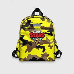 Детский рюкзак Brawl Stars Камуфляж Жёлто-Коричневый, цвет: 3D-принт