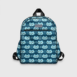 Детский рюкзак Мордочки котов в плоском стиле Паттерн, цвет: 3D-принт