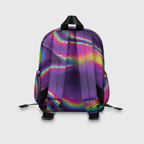 Детский рюкзак Neon fashion pattern Wave / 3D-принт – фото 2