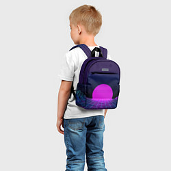 Детский рюкзак Закат розового солнца Vaporwave Психоделика, цвет: 3D-принт — фото 2