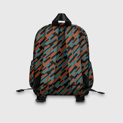 Детский рюкзак Разноцветные прямоугольники абстракция / 3D-принт – фото 2