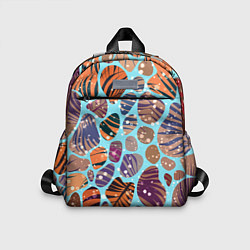 Детский рюкзак Разноцветные камушки, цветной песок, пальмовые лис, цвет: 3D-принт