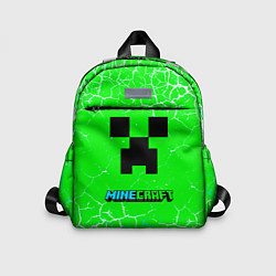 Детский рюкзак Minecraft зеленый фон, цвет: 3D-принт