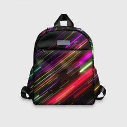 Детский рюкзак Неоновый паттерн Abstraction, цвет: 3D-принт