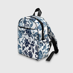 Детский рюкзак Гжелевые цветы, цвет: 3D-принт — фото 2