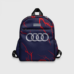 Детский рюкзак Символ AUDI на фоне грозы, цвет: 3D-принт