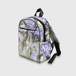 Детский рюкзак Цветы Фиолетовые Дикие Джунгли, цвет: 3D-принт — фото 2