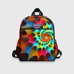 Детский рюкзак Красочная неоновая спираль Colorful neon spiral, цвет: 3D-принт