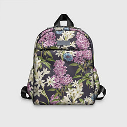 Детский рюкзак Цветы Розово-Сиреневые, цвет: 3D-принт