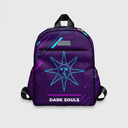 Детский рюкзак Символ Dark Souls Sun в неоновых цветах на темном, цвет: 3D-принт