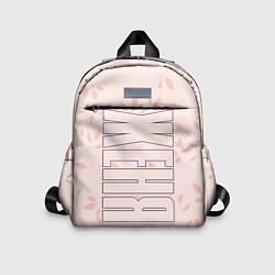 Детский рюкзак Имя Женя по-вертикали с розовым фоном, цвет: 3D-принт