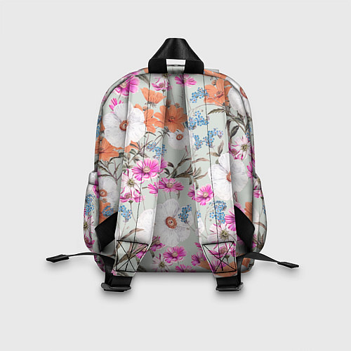 Детский рюкзак Цветы Аргемоны и Герберы / 3D-принт – фото 2
