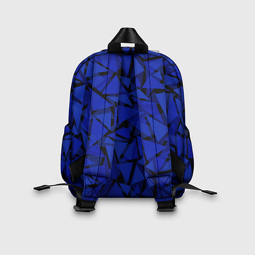 Детский рюкзак Синие треугольники-геометрический узор / 3D-принт – фото 2
