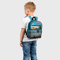 Детский рюкзак Вечерний остров, цвет: 3D-принт — фото 2