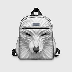 Детский рюкзак Волк белый - с надписью