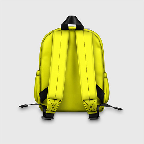 Детский рюкзак Однотонный неоновый лимонный желтый тон / 3D-принт – фото 2