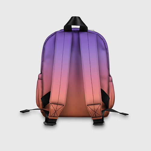 Детский рюкзак Трендовый красно-фиолетовый градиент / 3D-принт – фото 2