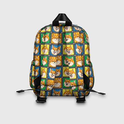 Детский рюкзак Разноцветная плитка сибы / 3D-принт – фото 2