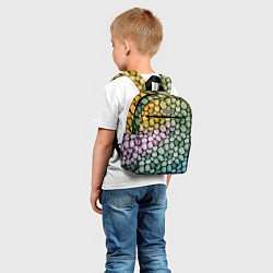 Детский рюкзак Морские розовые голубые желтые камешки, цвет: 3D-принт — фото 2