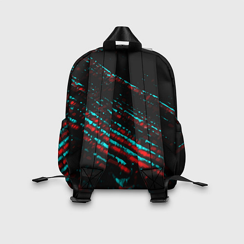 Детский рюкзак Portal в стиле Glitch Баги Графики на темном фоне / 3D-принт – фото 2