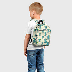 Детский рюкзак Милые зеленые человечки, цвет: 3D-принт — фото 2