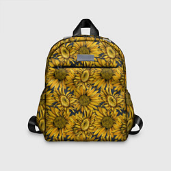Детский рюкзак Цветы Подсолнечники, цвет: 3D-принт