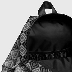 Детский рюкзак Геометрический узор в серых тонах градиент, цвет: 3D-принт — фото 2