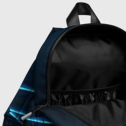 Детский рюкзак Неоновые лампы и кирпичный эффект - Голубой, цвет: 3D-принт — фото 2
