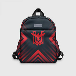 Детский рюкзак Красный Символ Free Fire на темном фоне со стрелка, цвет: 3D-принт