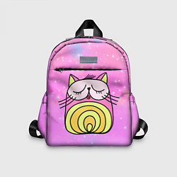 Детский рюкзак Абстрактный круглый котик, цвет: 3D-принт