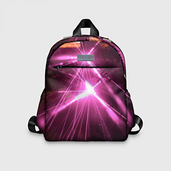 Детский рюкзак Неоновые лазеры во тьме - Розовый, цвет: 3D-принт