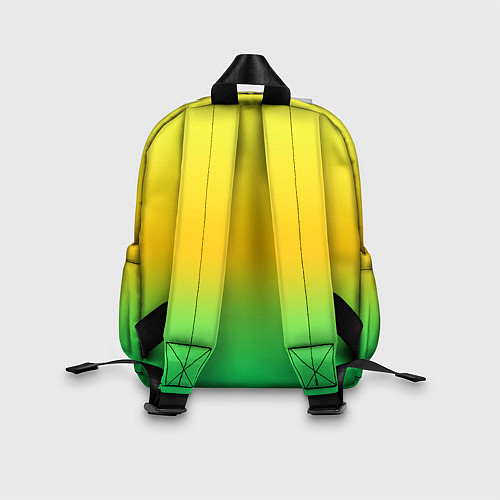 Детский рюкзак Неоновый градиентный желто-зеленый фон / 3D-принт – фото 2