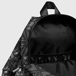 Детский рюкзак Черно-белый современный узор арт-деко, цвет: 3D-принт — фото 2