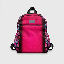 Детский рюкзак Розовый в цветах, цвет: 3D-принт