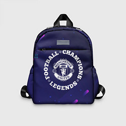 Детский рюкзак Символ Manchester United и круглая надпись Footbal