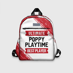 Детский рюкзак Poppy Playtime: красные таблички Best Player и Ult, цвет: 3D-принт