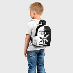 Детский рюкзак Linkin Park логотип черно-белый, цвет: 3D-принт — фото 2