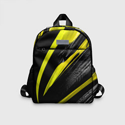Детский рюкзак Жёлтая и Чёрная Масляная Краска, цвет: 3D-принт