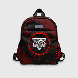 Детский рюкзак Символ GTA и краска вокруг на темном фоне