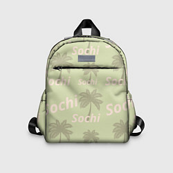 Детский рюкзак Пальмы на салатном фоне palm trees text, цвет: 3D-принт