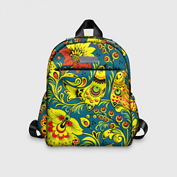 Детский рюкзак Хохломская Роспись Две Птицы, цвет: 3D-принт