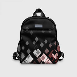 Детский рюкзак Geometric pattern черно-коричневый узор Ромбы